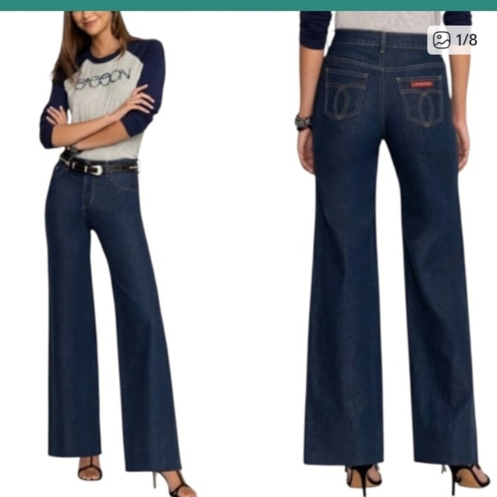 New! Johnny Was Sasson Lumiere Wide Legs Jeans Vintage Inspired